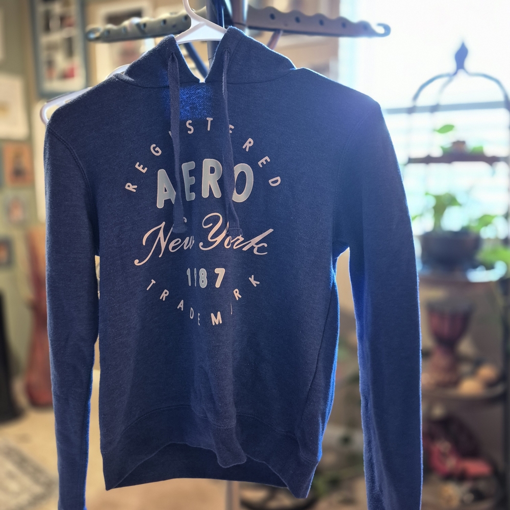 Aeropostale Blue New York Hoodie